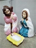 Blow mold nativity set