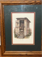Rustic “Two Holer” outhouse Print