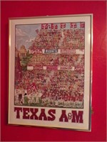 Framed Texas A&M print