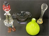 Art Glass Lot Collection incl MCM Clown