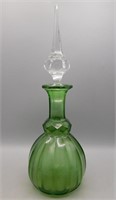 Heisey Moongleam Prism Band Decanter