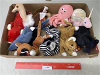 Lot of 9 Beanie Baby Stuffed Animal Toys