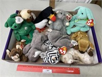 Lot of 11 Beanie Baby Stuffed Animal Toys