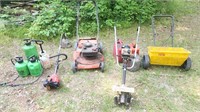 Group of lawncare items