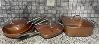 Copper chef cooking pans