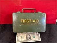 VINTAGE METAL BELL SYSTEM 1ST AID KIT ALL ORIG.