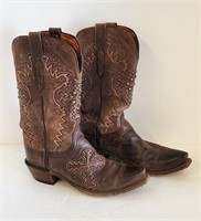 Vtg LUCCHESE 1883 Ladys Cowboy Boots 8 1/2B