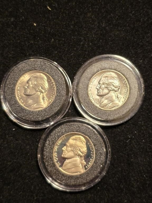 Various Dates Jefferson Nickels 1972D, 1972D &