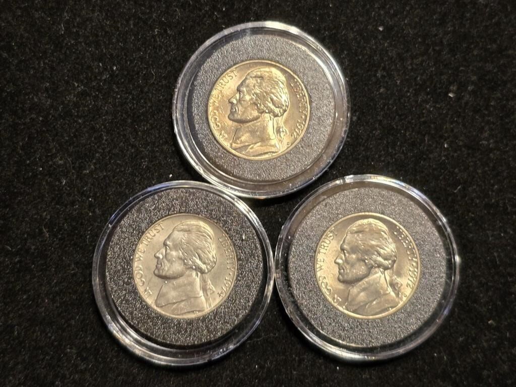 Various Dates Jefferson Nickels 1972D, 1972D &