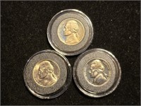 Various Dates Jefferson Nickels 1969S, 1972D &