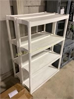 (2) 4-tier plastic utility shelves