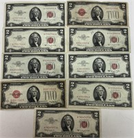 (9) $2 RED SEAL NOTES