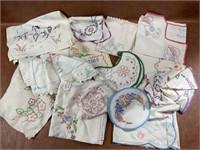 Embroidered Linens and Table Cloths