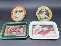 Vintage Coca-Cola Mini Tray Set