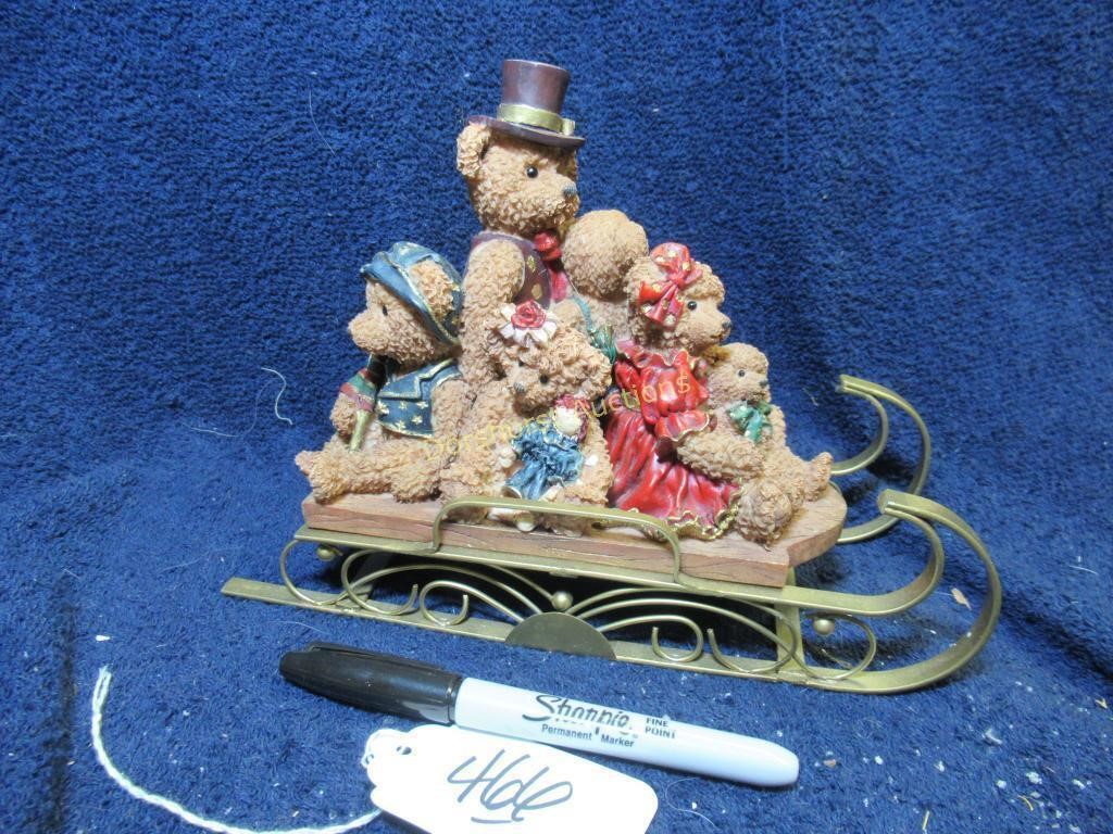 TEDDY BEARS ON SLEIGH