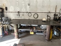 8.5ft x 4ft Steel Welding Table w/Wilton Vice