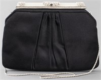 Judith Leiber Black Stain Clutch Handbag