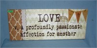 Love wall art sign