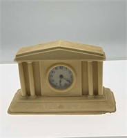 Mid Century Lux Celluloid Mantle Clock