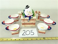 Dept. 56 Humpty Dumpty Tea Set (No Ship)