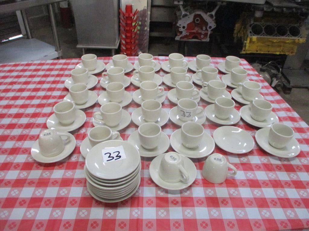 (31) COFFEE CUPS W/ SAUCERS