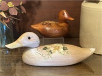 Two Bundy & Co Hand Painted Country Motif Decoys