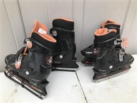 2 Pairs of Kids Ice Skates- Size in Picture