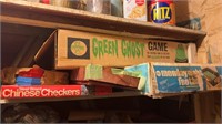 Five vintage games, including green ghost game,
