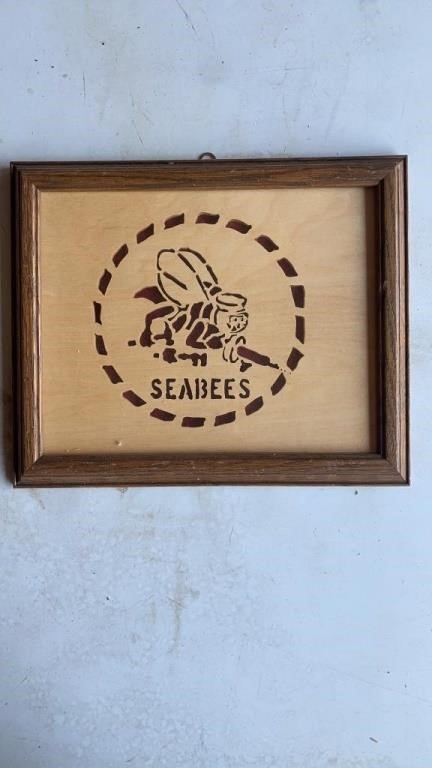 Navy Seabees Wood Cut Out Art Piece