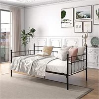 Metal DayBed Twin Platform Frame Base with Steel S
