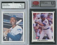 Lot of 2 Graded Chicago Cubs Baseball Cards -