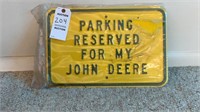 Heavy Tin John Deere Sign Still Wrapped
