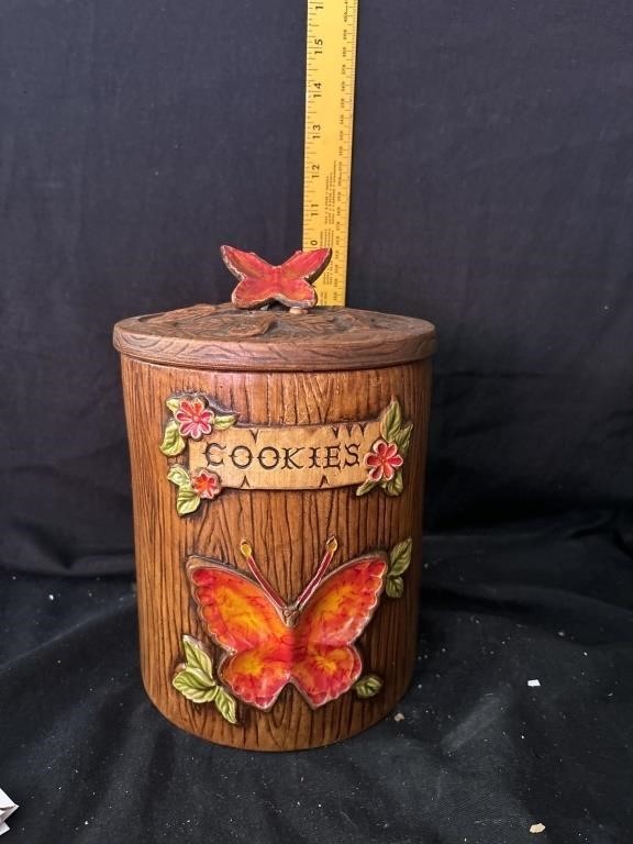 treasure  craft butterfly cookie jar