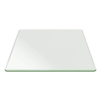 24  x 24  Square Tempered Glass Table Top Bevel