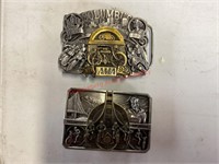 2 AMA Collectors Belt Buckles Columbus & Golden