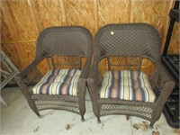 Wicker style chairs