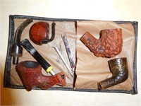 SET OF VINTAGE PIPES AND MISC SUPPLIES
