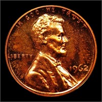 Proof 1962 Lincoln Cent 1c Grades GEM++ Proof Came