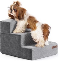 3-Step Dog Stairs  CertiPUR Foam  H: 13.5IN