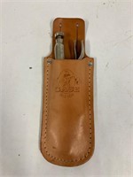 Case leather pouch with vice grips