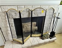 Fireplace Screen & Chimney Tool Set