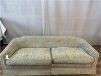 Low Back Beige Fabric Sofa