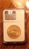 1860S Liberty Head $20 Gold Coin Stamped 20D