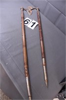 2 Long Handle Decorative Hatchets