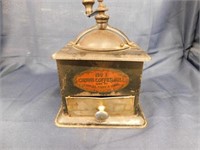 Antique, all tin, No. 1 Crown Coffee Mill made