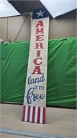 America  wood sign