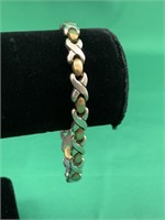 Sterling Silver and Gold Wash Bracelet