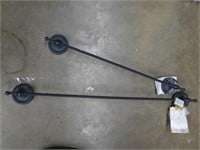 PAIR OF IRON TOWEL WALL HANGERS