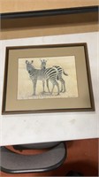 Albert Earl Gilbert Framed Zebras