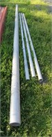 4 pcs aluminum pipe (1) 4.5" x 16', (3)2.5" x 9'11